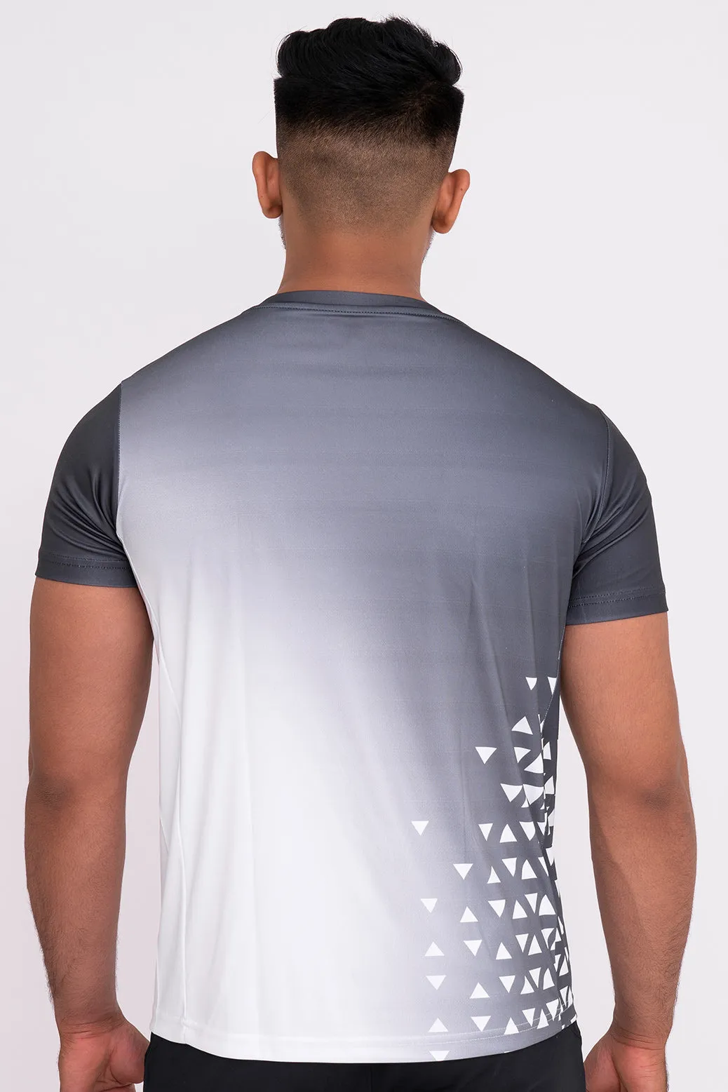 Gradient Round Neck T-Shirt Dark Grey