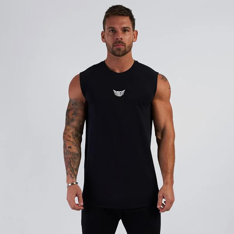 Gym Tank Top Men Cotton Bodybuilding Fitness Sleeveless T Shirt Workout Clothing Mens Sportswear Muscle Vests