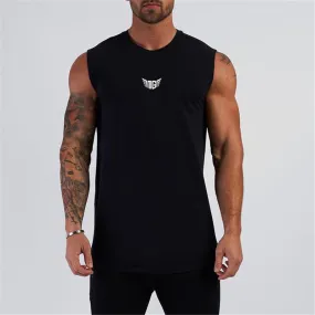 Gym Tank Top Men Cotton Bodybuilding Fitness Sleeveless T Shirt Workout Clothing Mens Sportswear Muscle Vests