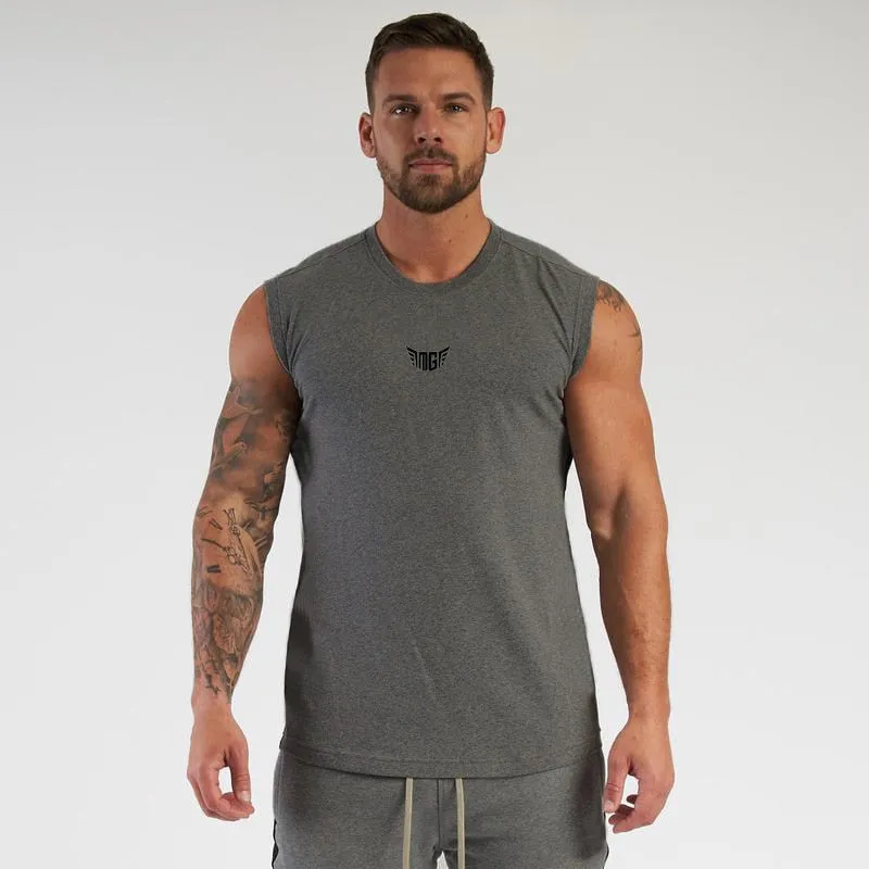 Gym Tank Top Men Cotton Bodybuilding Fitness Sleeveless T Shirt Workout Clothing Mens Sportswear Muscle Vests