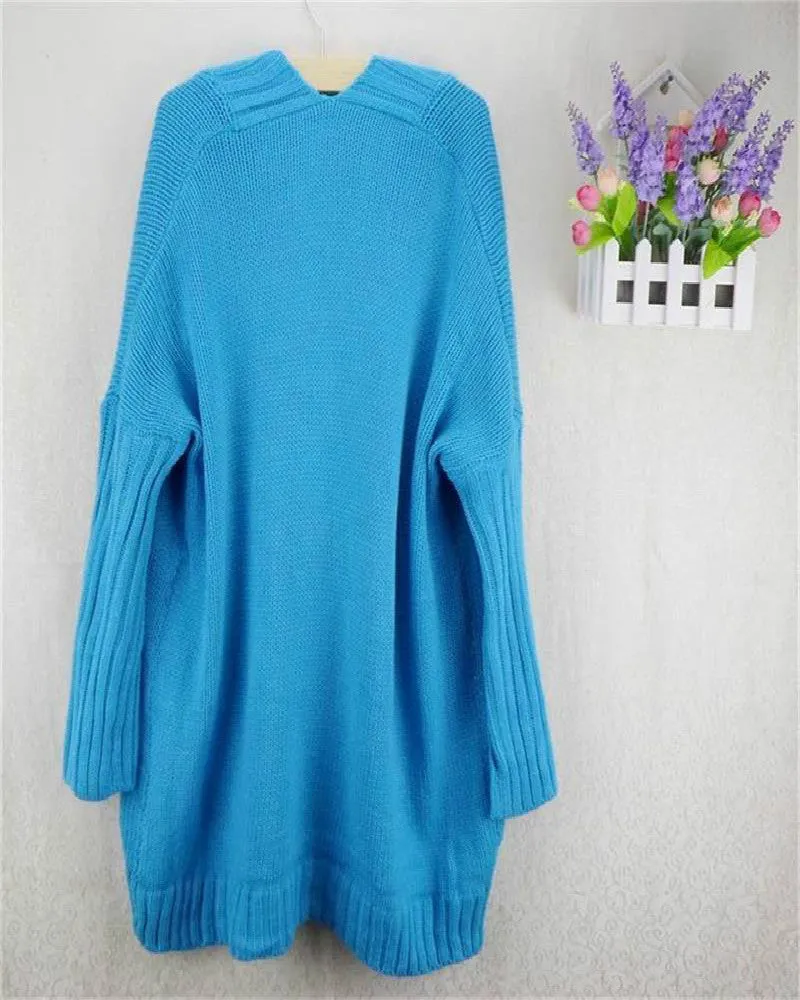 Hip Hop Loose Pattern Batwing Sleeve Cardigans