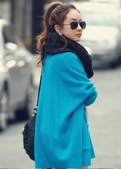 Hip Hop Loose Pattern Batwing Sleeve Cardigans