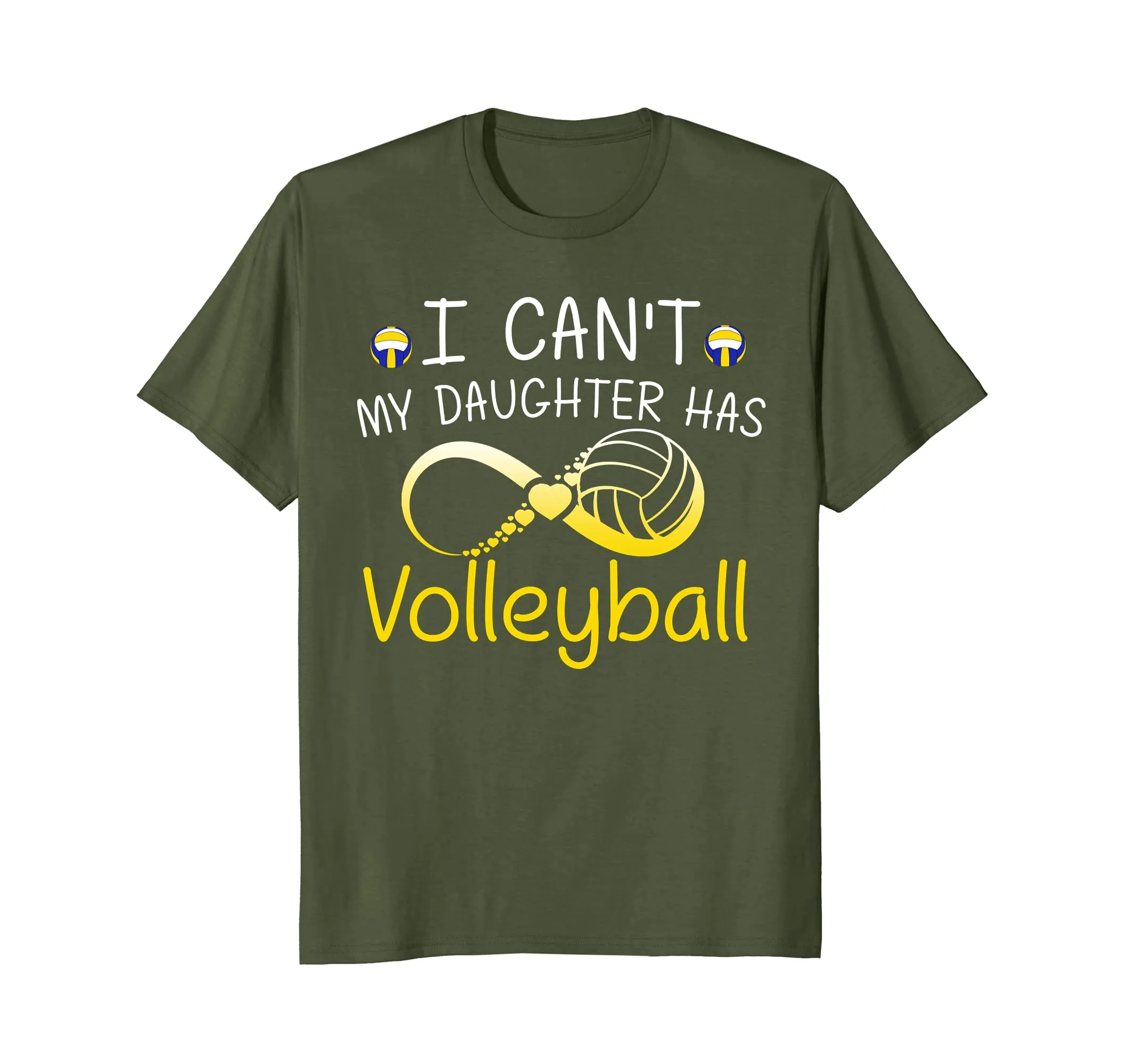 I Can't My Daughter Has Volleyball Mom T Shirt Mother Gifts