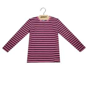 Kids Girl Striped Line Sweaters,Pink
