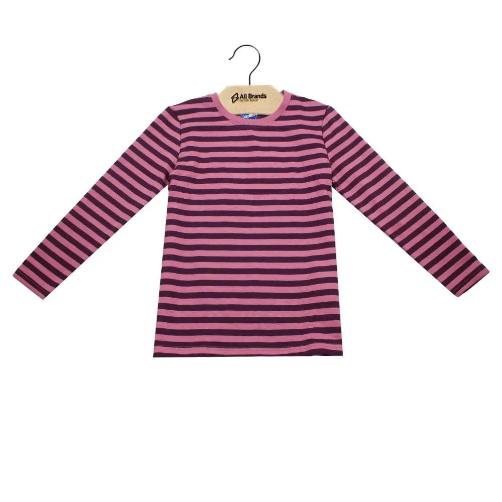 Kids Girl Striped Line Sweaters,Pink