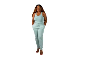 Light Green Cotton Racer Back Bodysuit
