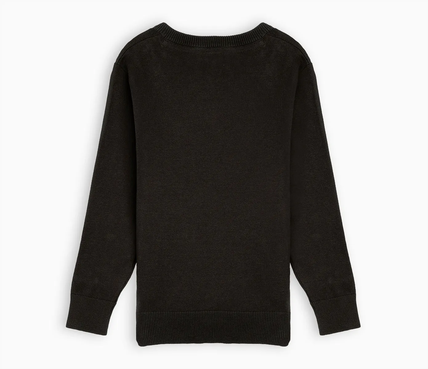 Lightweight V-Neck Cotton Jumper - Dark Grey