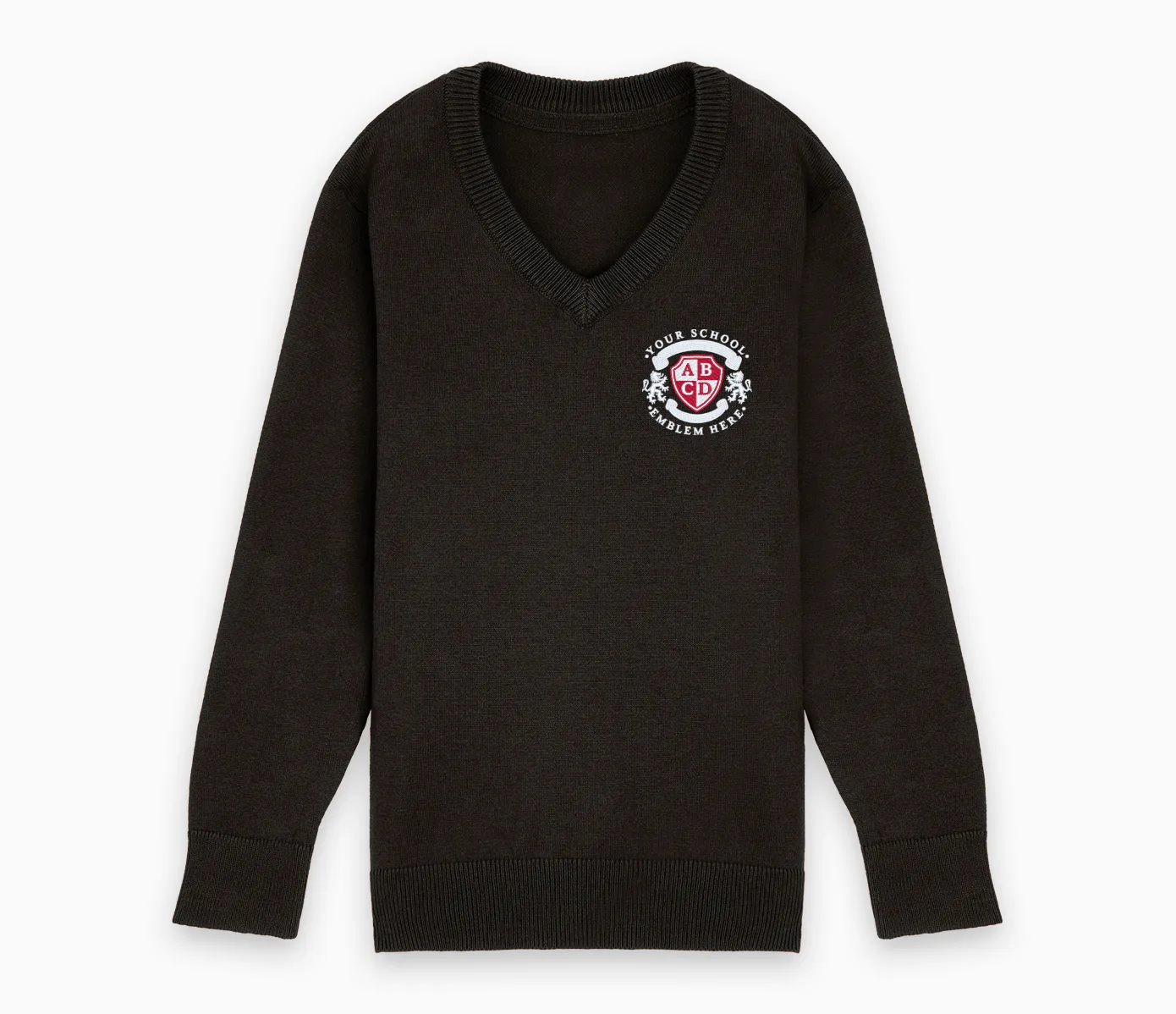 Lightweight V-Neck Cotton Jumper - Dark Grey