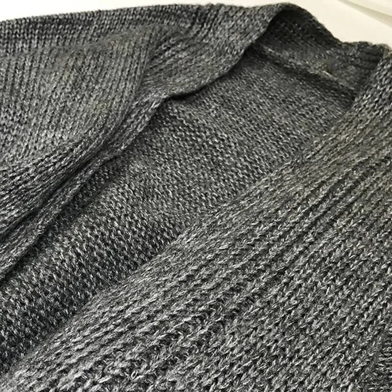 Loose Batwing Knit Pure Color Cardigan