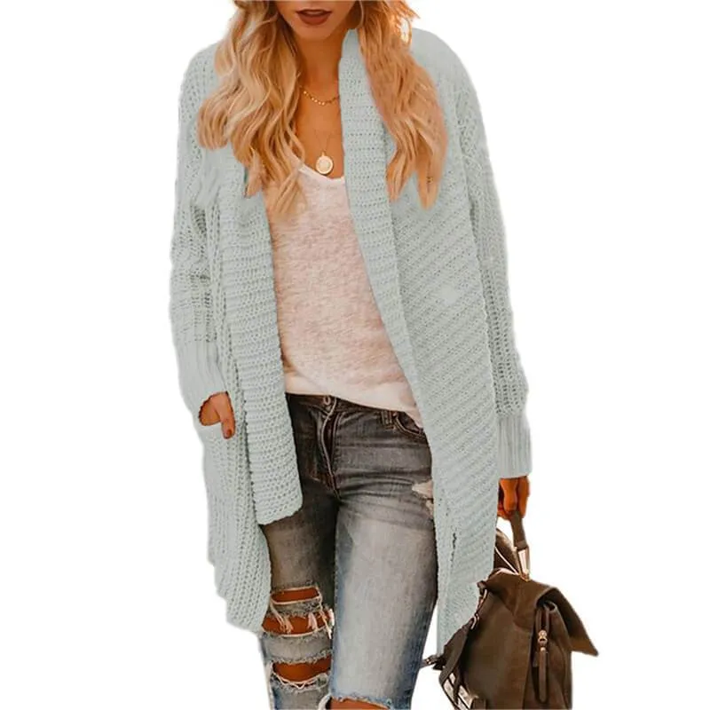 Loose Pockets Asymmetric Cardigan
