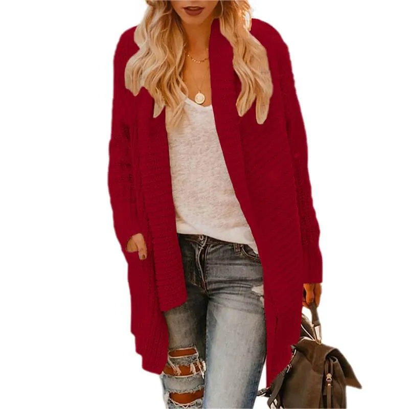 Loose Pockets Asymmetric Cardigan