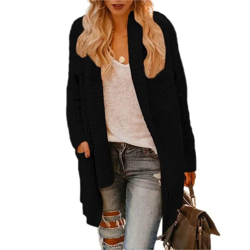 Loose Pockets Asymmetric Cardigan