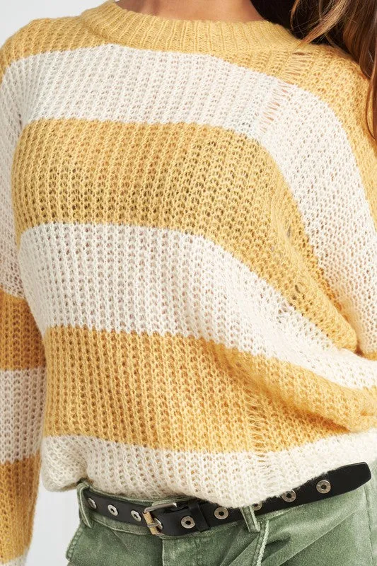 Mellow Distressed Knit Sweater