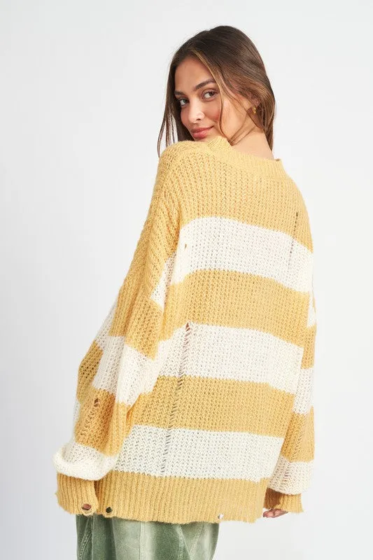 Mellow Distressed Knit Sweater