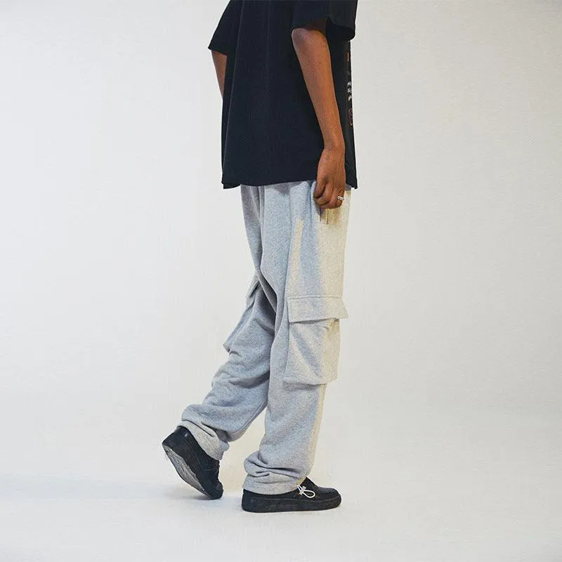 Men's Straight Loose Double Pocket Sweatpants