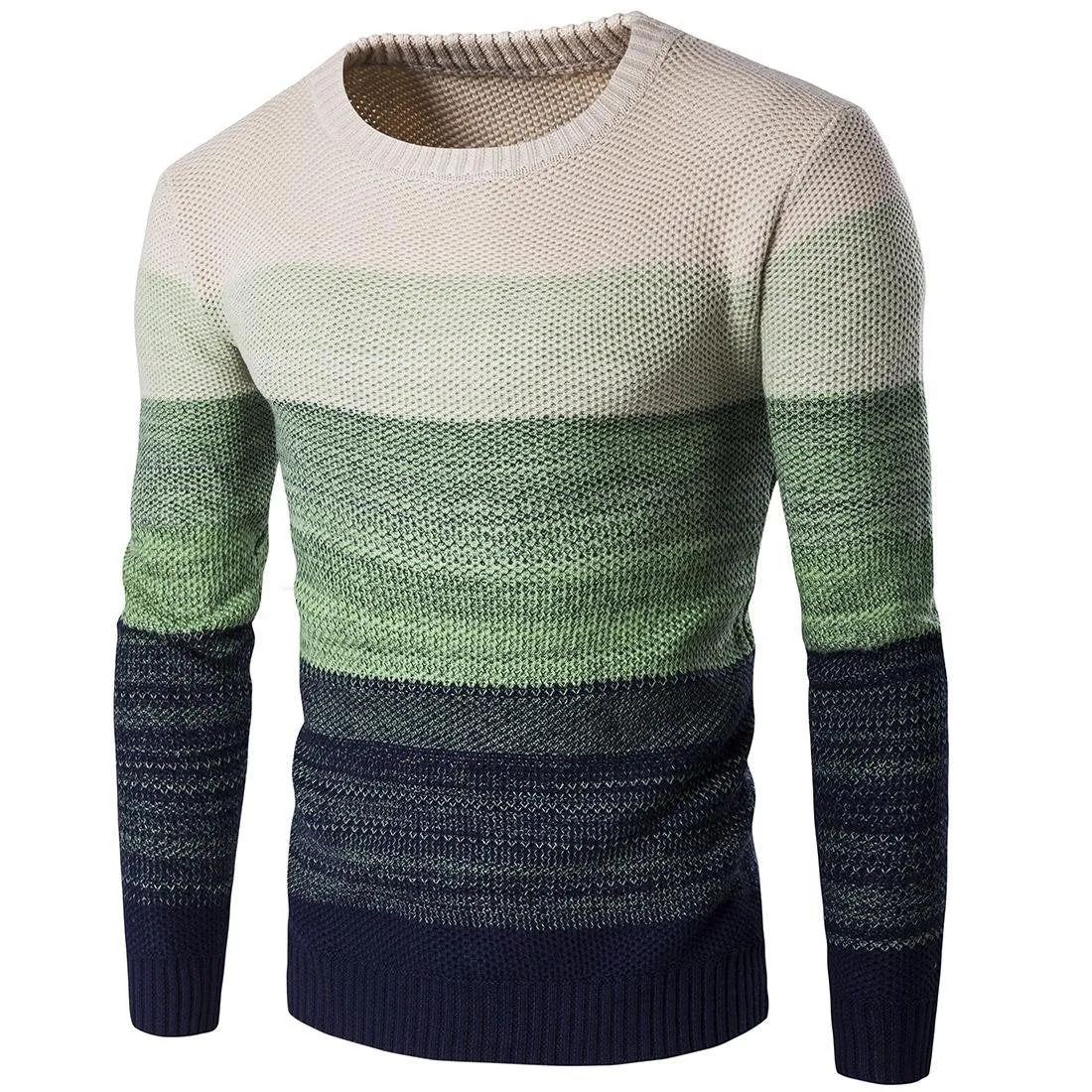 Men's Wide Band Striped Sweaters