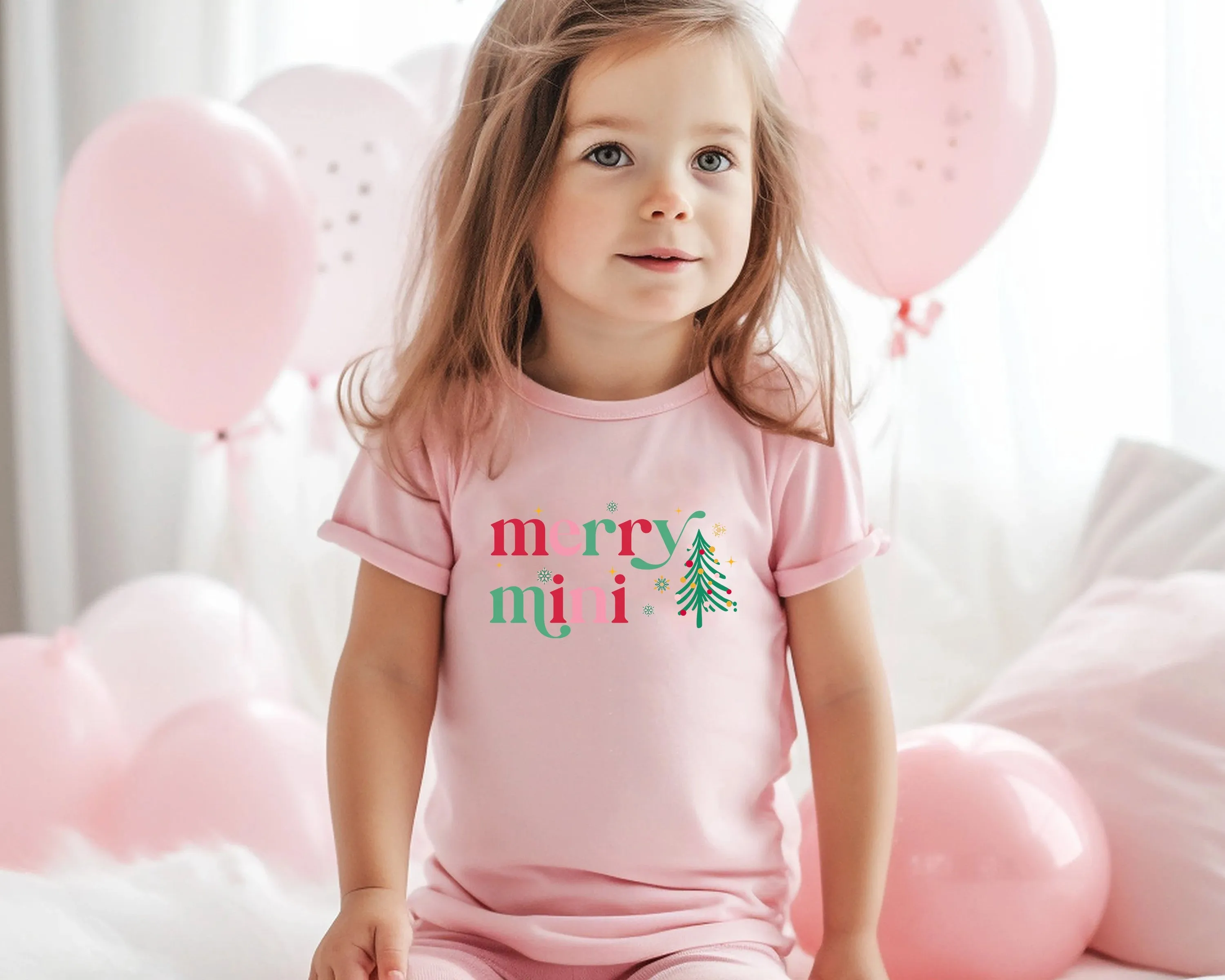 Merry Mini & Merry Dude Natural T-Shirts, Christmas Outfits for Boy and Girl
