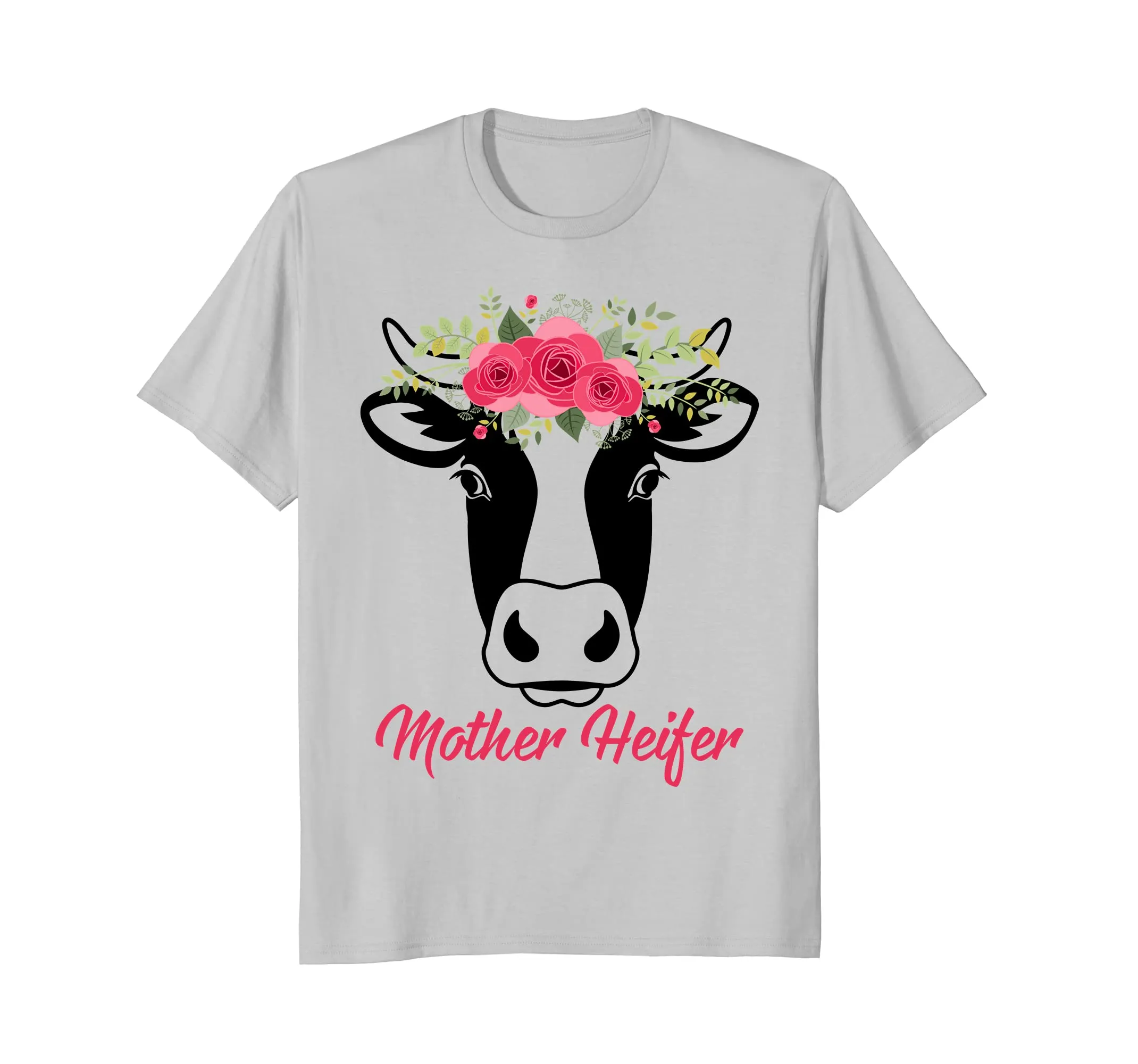 Mother Heifer Floral T-shirt Mother's Day Gift For Women