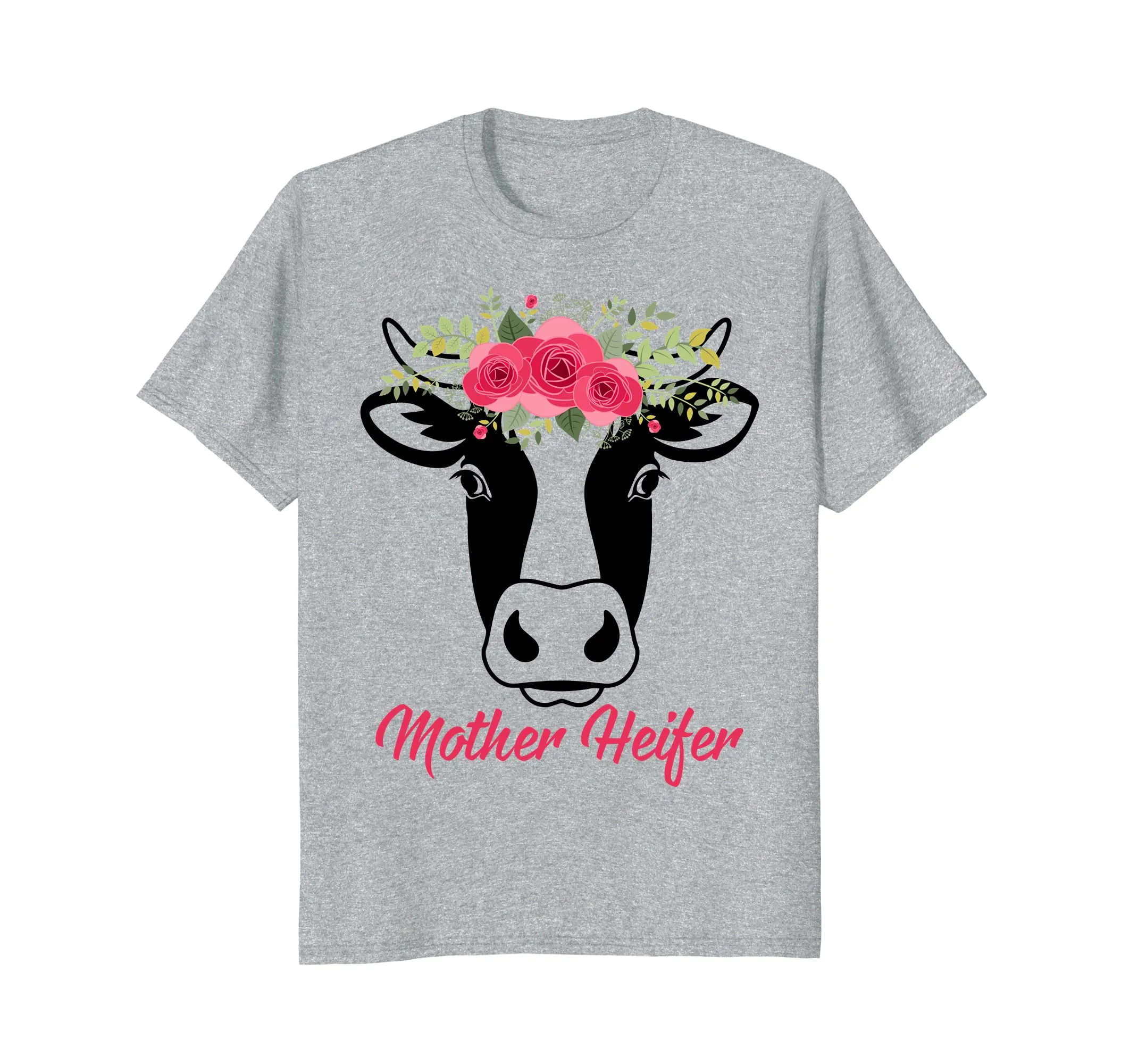 Mother Heifer Floral T-shirt Mother's Day Gift For Women
