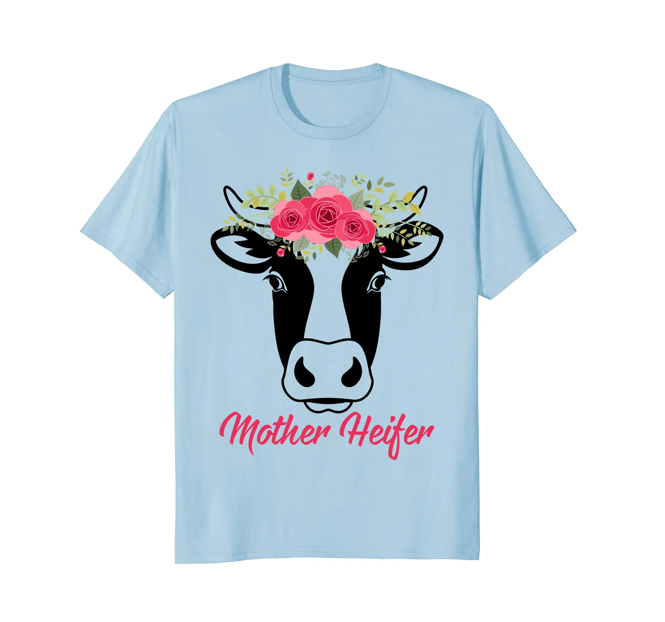 Mother Heifer Floral T-shirt Mother's Day Gift For Women