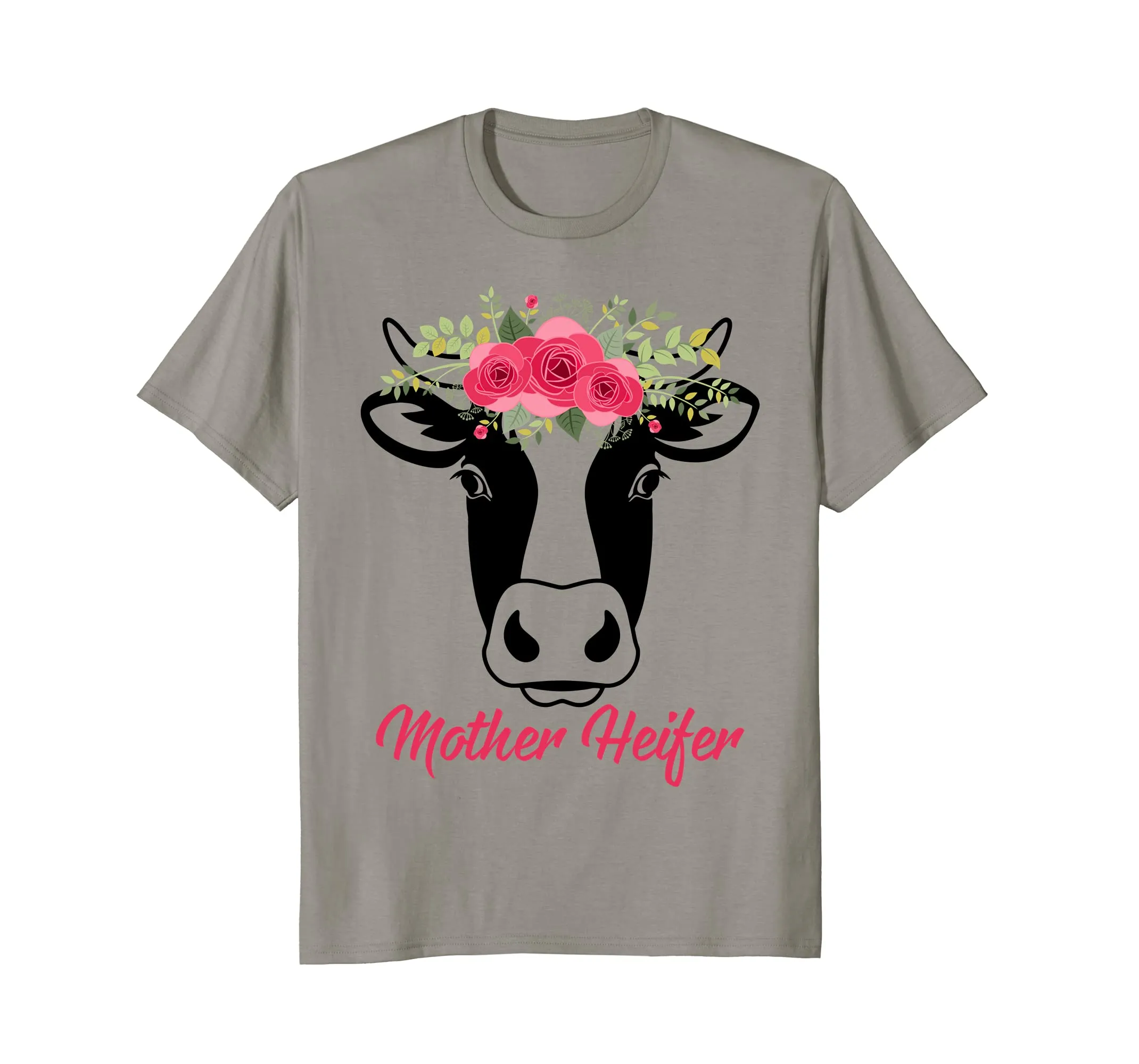 Mother Heifer Floral T-shirt Mother's Day Gift For Women