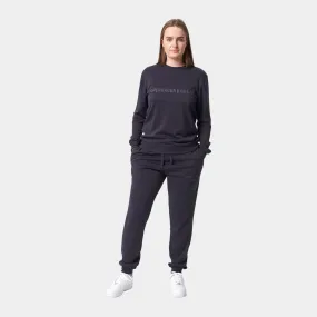 Mørkegråt bambus joggingsæt med logo - Dame