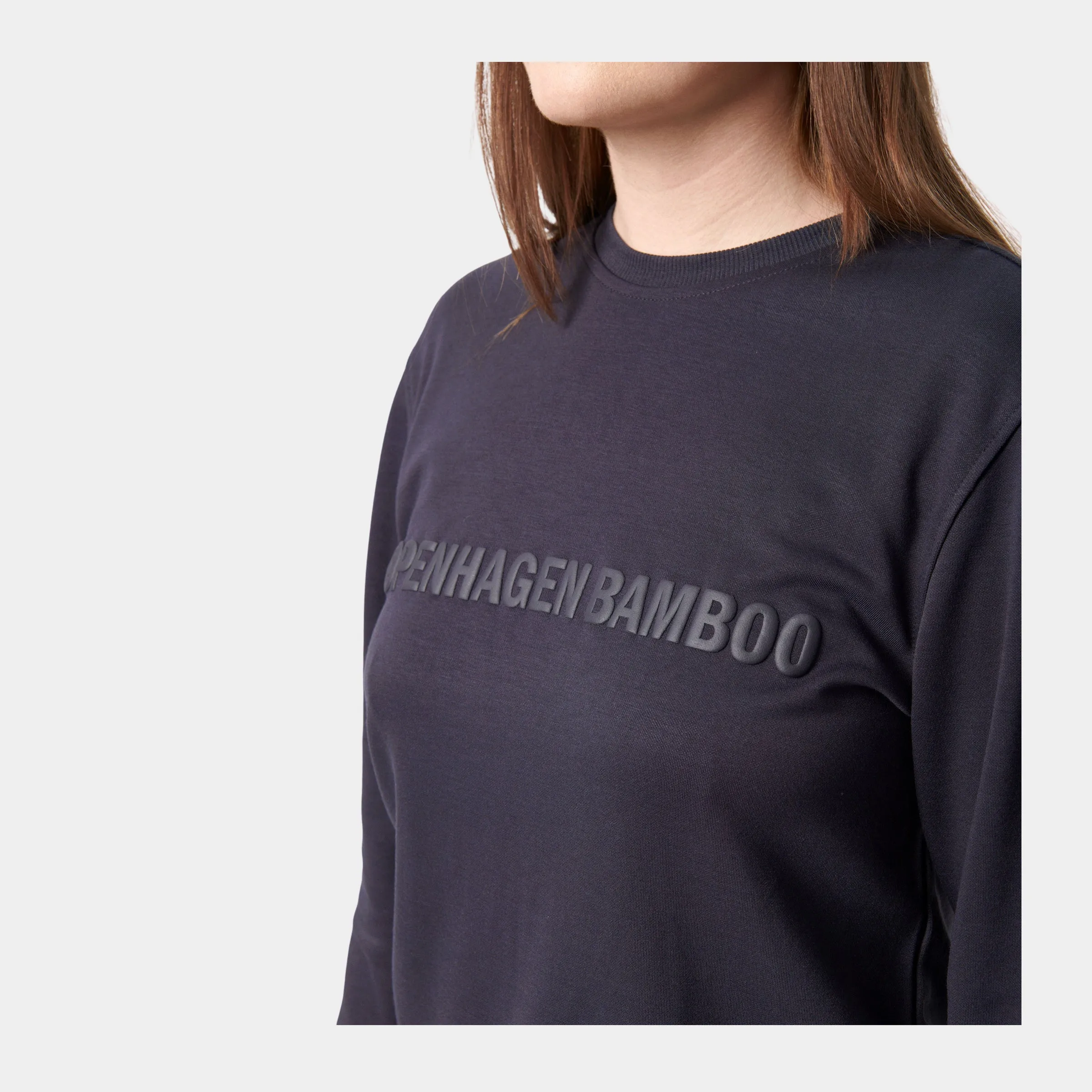 Mørkegråt bambus joggingsæt med logo - Dame