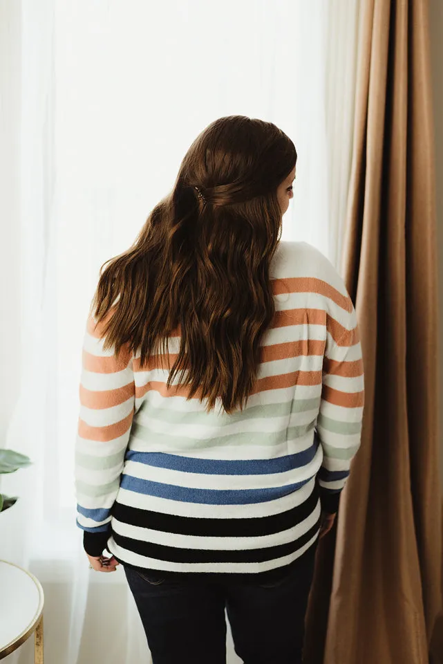 Multi Striped Crew
