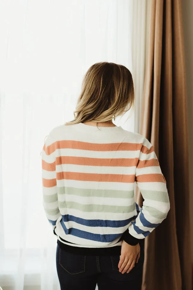 Multi Striped Crew