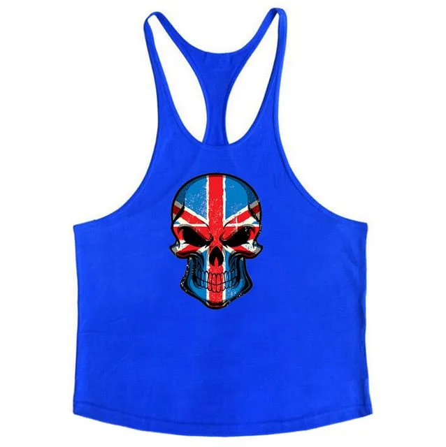 Muscleguys Cotton Gyms Tank Tops Men Sleeveless Tanktops