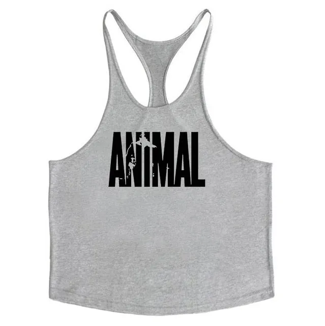 Muscleguys Cotton Gyms Tank Tops Men Sleeveless Tanktops