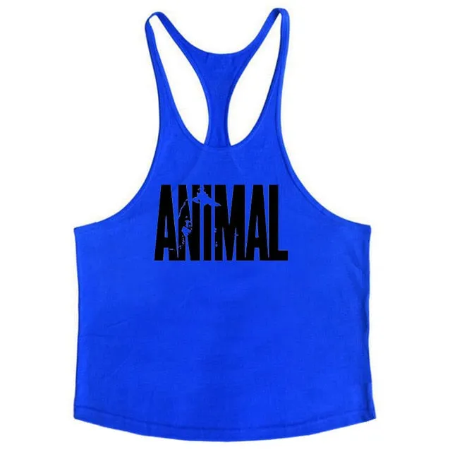 Muscleguys Cotton Gyms Tank Tops Men Sleeveless Tanktops