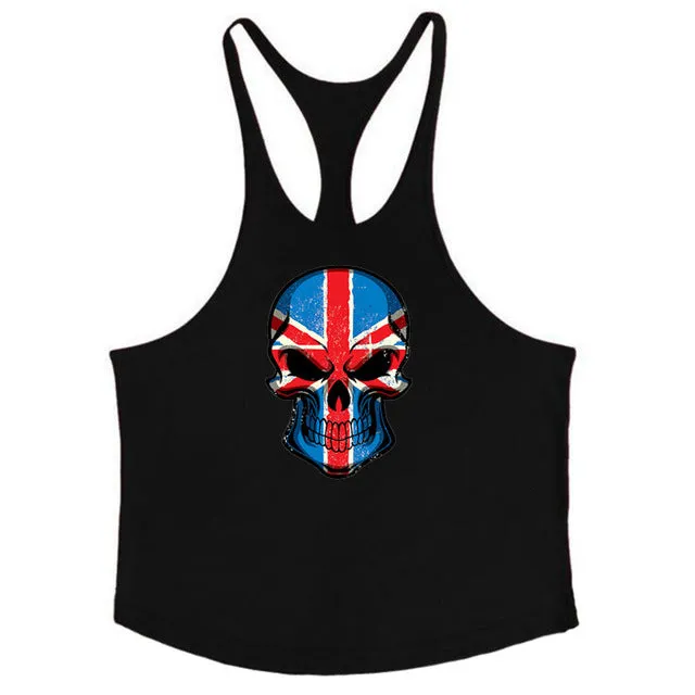 Muscleguys Cotton Gyms Tank Tops Men Sleeveless Tanktops