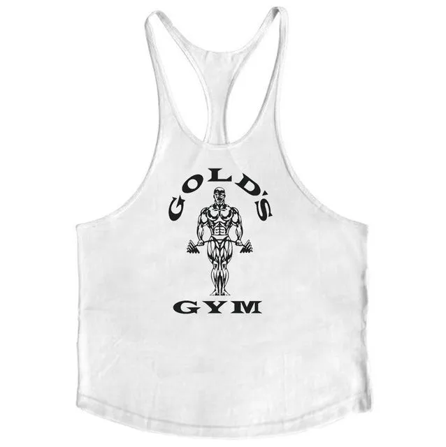 Muscleguys Cotton Gyms Tank Tops Men Sleeveless Tanktops