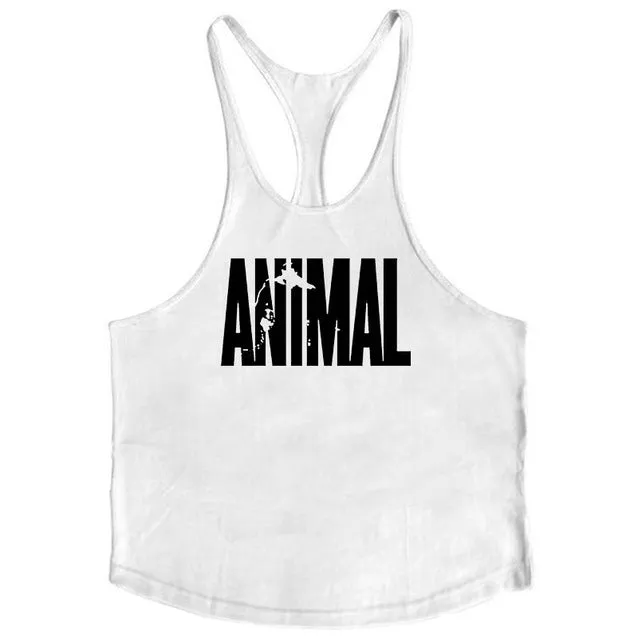 Muscleguys Cotton Gyms Tank Tops Men Sleeveless Tanktops
