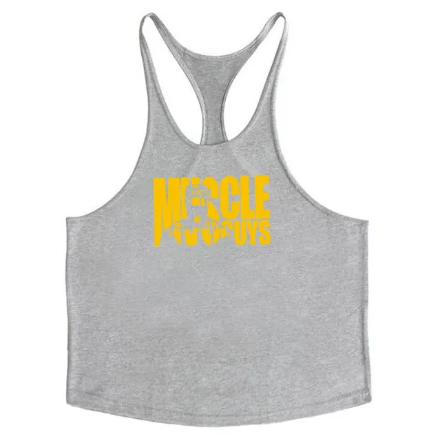 Muscleguys Cotton Gyms Tank Tops Men Sleeveless Tanktops