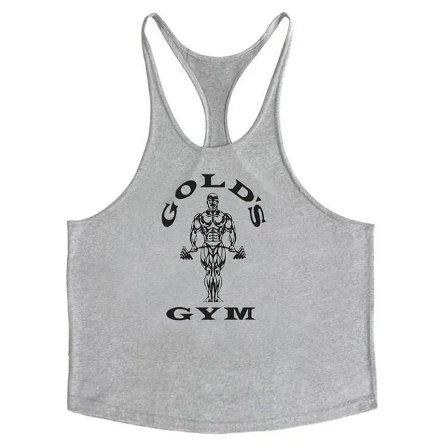 Muscleguys Cotton Gyms Tank Tops Men Sleeveless Tanktops