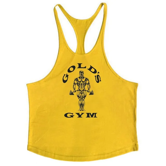 Muscleguys Cotton Gyms Tank Tops Men Sleeveless Tanktops