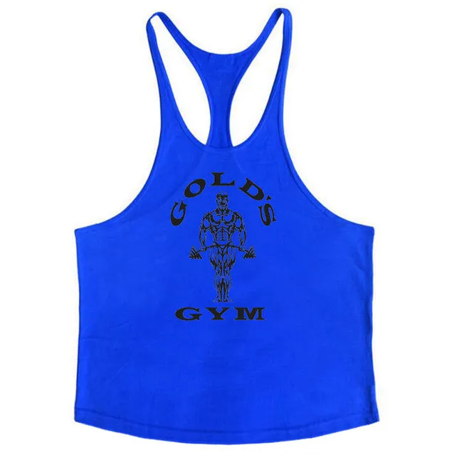 Muscleguys Cotton Gyms Tank Tops Men Sleeveless Tanktops