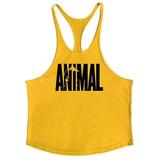 Muscleguys Cotton Gyms Tank Tops Men Sleeveless Tanktops