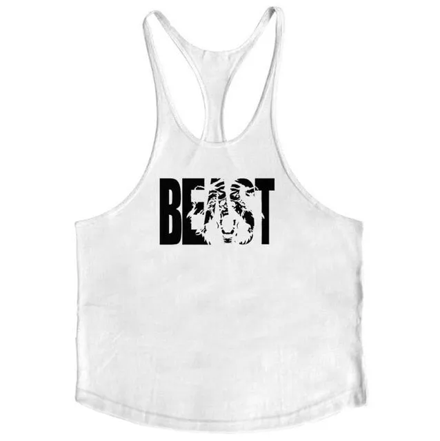 Muscleguys Cotton Gyms Tank Tops Men Sleeveless Tanktops