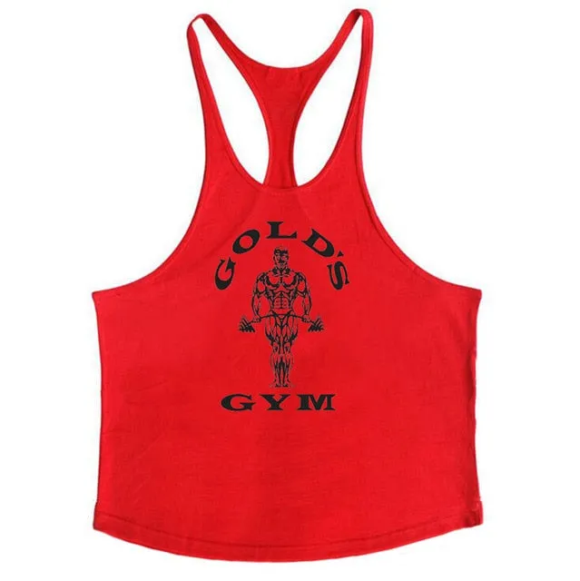Muscleguys Cotton Gyms Tank Tops Men Sleeveless Tanktops