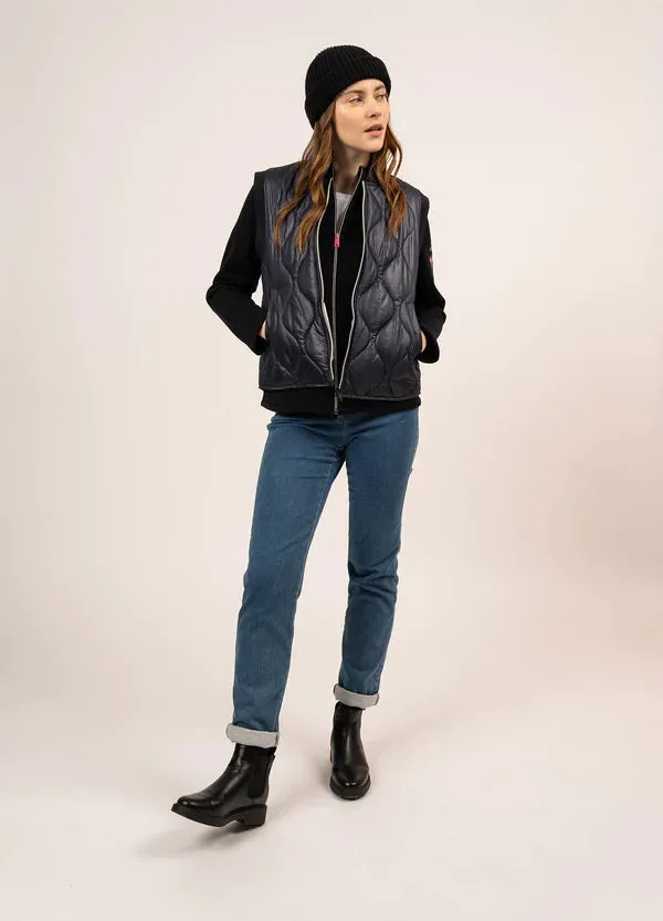 NEW MAELIE Navy Quilted Vest