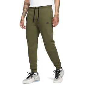 Nike Men's Cargo Tech Fleece Sweatpants - Green with Drawstring Detail