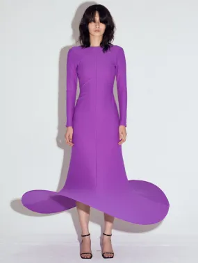 Pop-up full length dress in Violet