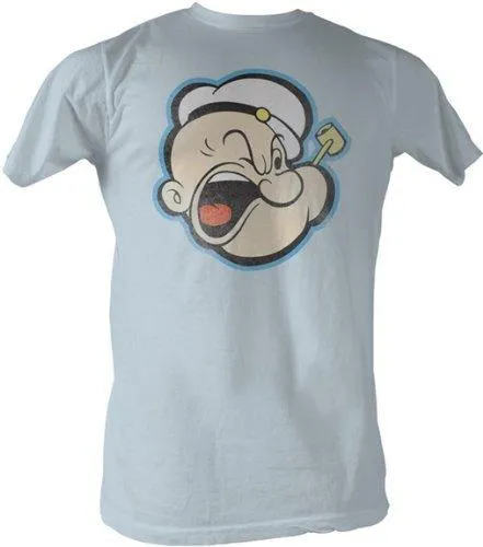 Popeye The Sailorman Head Color Distressed T-shirt