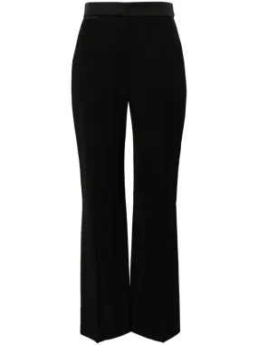 pressed-crease long-length straight-leg trousers