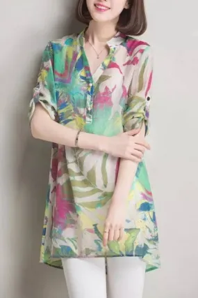 Printing Cotton & Linen T-shirt