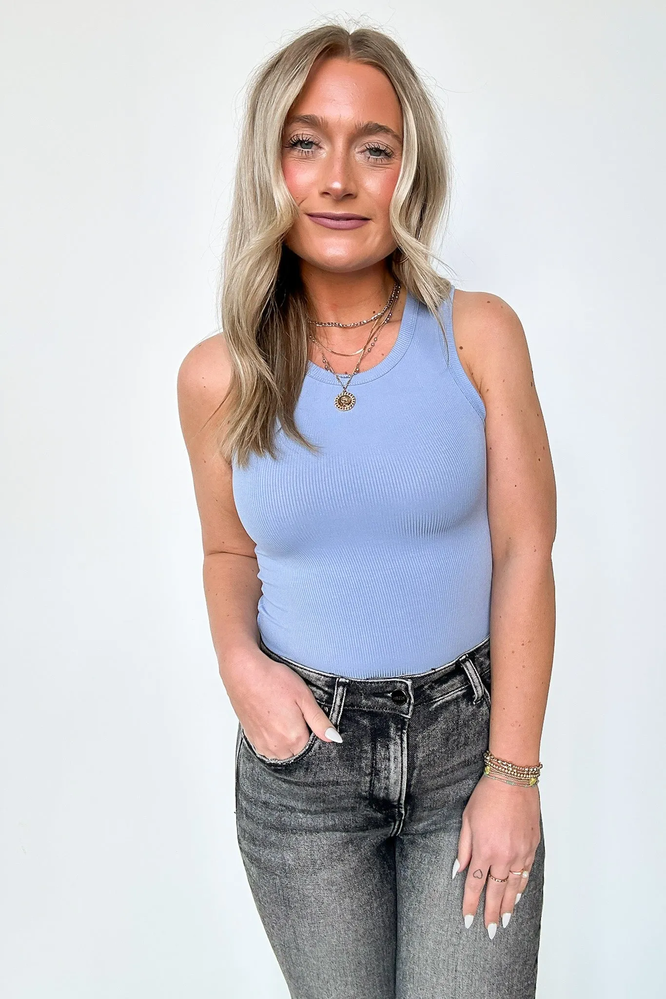 Quin Ribbed Knit Tank Top - FINAL SALE