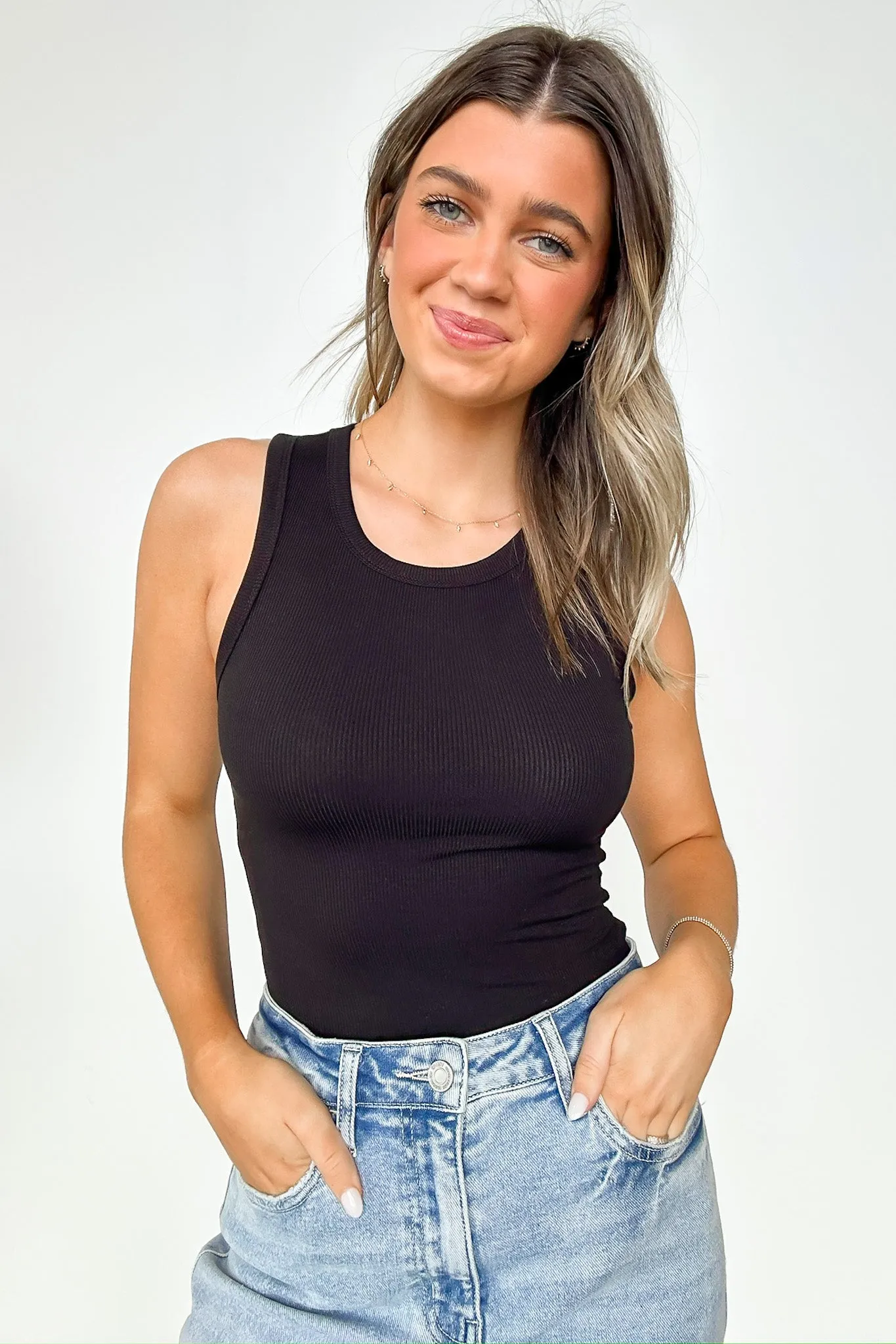Quin Ribbed Knit Tank Top - FINAL SALE